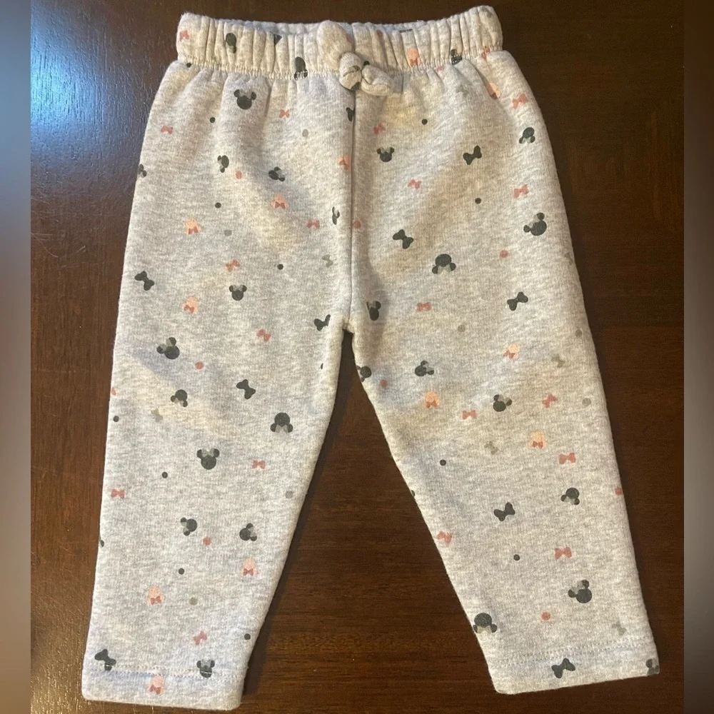 Disney Baby | Pink Matching Minnie Sweatsuit with dog | 6-9 mo